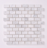 Carrara White Marble 1"x 2" Mosaic Tile honed 1 piece